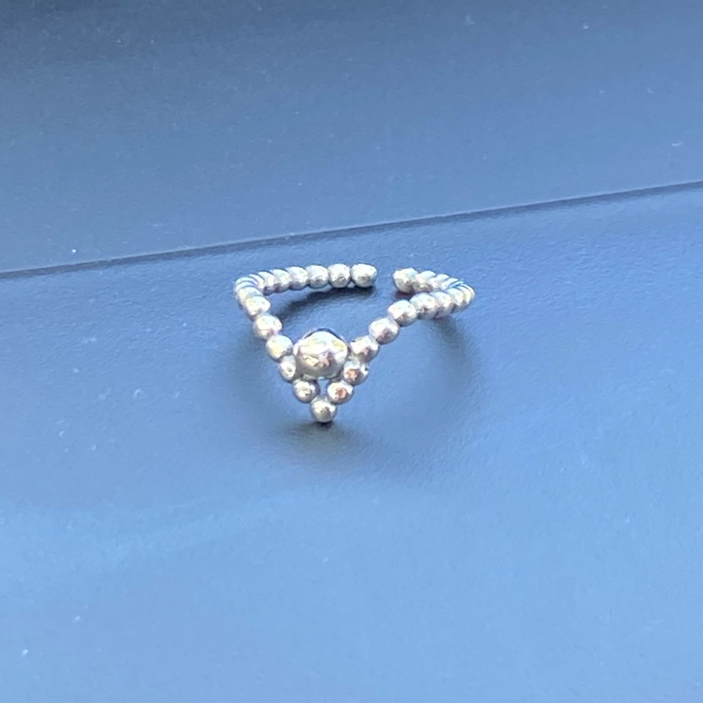 Simple Toe Hand Adjustable Sterling Silver Ring - image 4